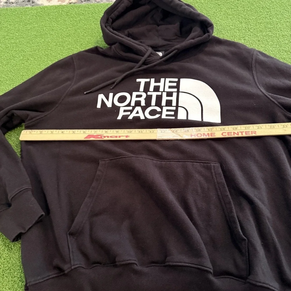 The North Face Hoodie Mens L Black Pullover Sweatshirt Logo Kangaroo Pocket